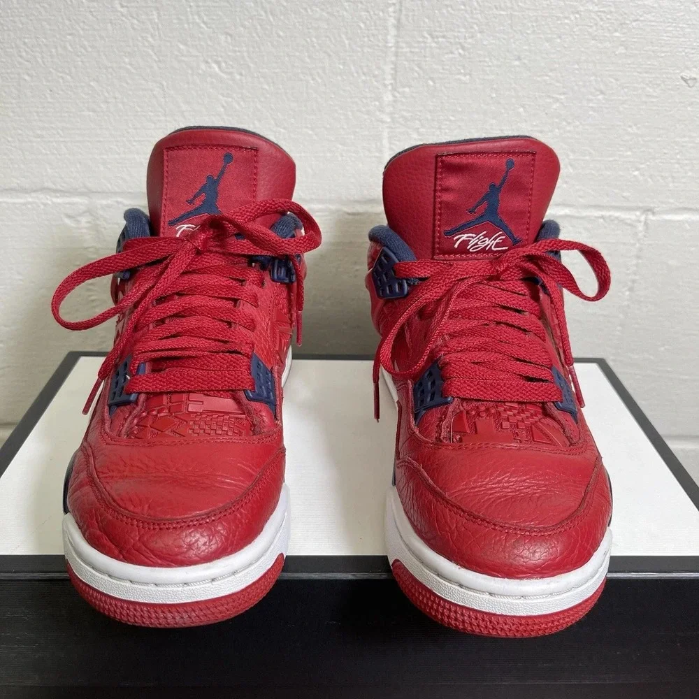 Nike Air Jordan 4 GS‎ Fiba 408452-617 Red Retro Youth Size 7